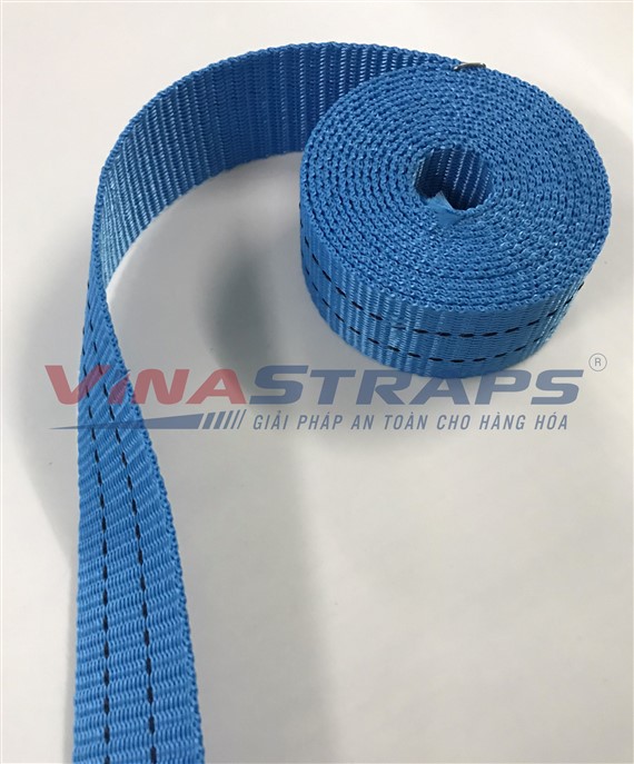 dây đai dệt poly bản 35mm màu xanh