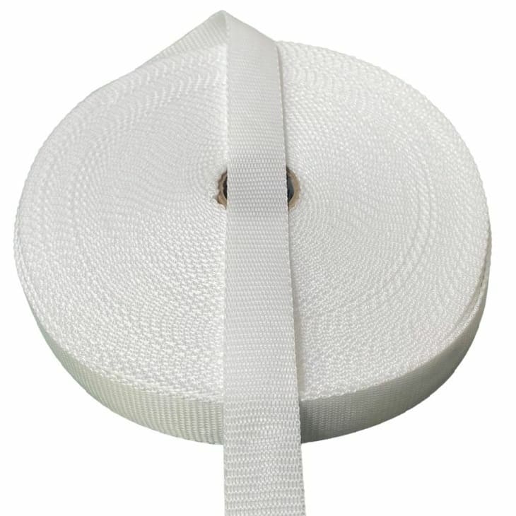 Dây đai dệt poly bản 25mm màu trắng