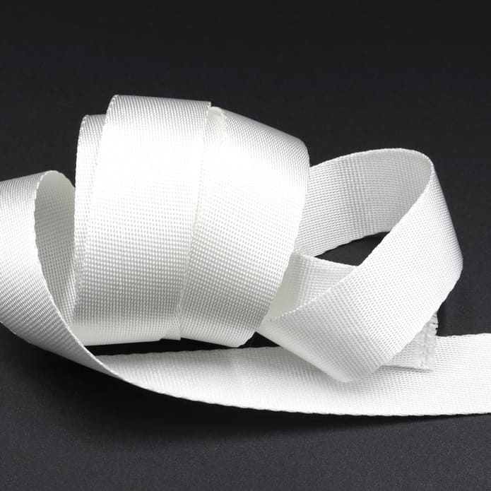 Dây đai dệt poly bản 25mm màu trắng